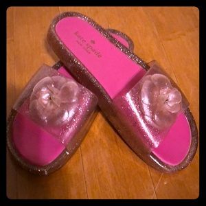 Kate Spade Glitter Jelly Slides size 8